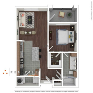 A - 1 Bdr / 1 Bath - 712-847 Sq. Ft.*